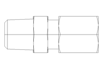 Conector roscado p/ tubos LL 4 M8x1