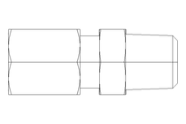 Raccord de tube LL 4 M8x1 St-Zn gelbchr.