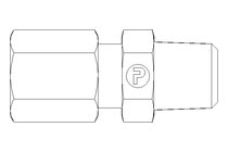 Pipe screw connector LL 4 M8x1