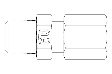 Raccord de tube LL 4 M8x1 St-Zn gelbchr.