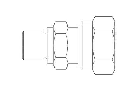 Conector roscado p/ tubos L 8 G1/8"