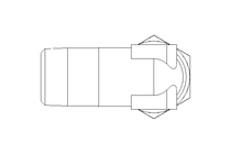 管道螺栓紧固装置 LL 4 M8x1 St-Zn gelbchr.