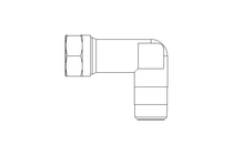 Pipe screw connector LL 4 M8x1