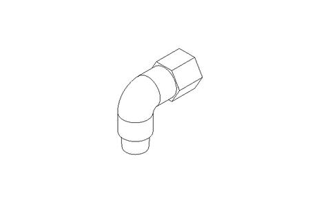 Threaded elbow connector L 6 R1/8" A4