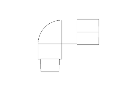 Threaded elbow connector L 6 R1/8" A4