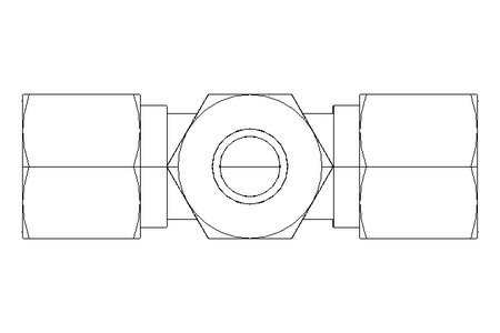 Threaded T-connector L 10/10/10 St-Zn