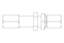 Thread. bulkhead connect. L 6/6 MS