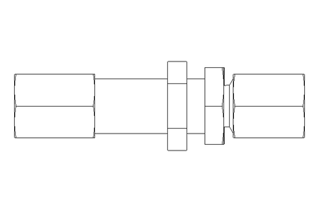 Thread. bulkhead connect. L 6/6 MS