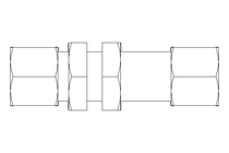 Threaded bulkhead connector L 10/10