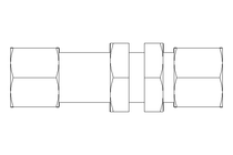 Threaded bulkhead connector L 10/10