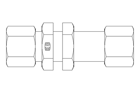 Threaded bulkhead connector L 10/10