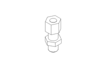 Pipe screw connector LL 6 M8x1 St-Zn