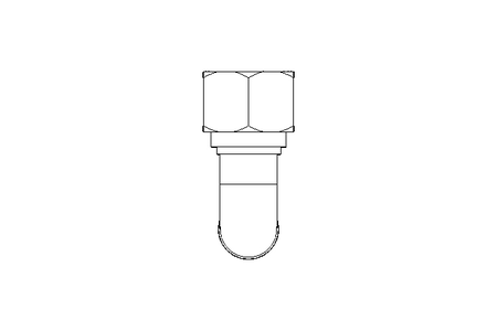 Pipe screw connector LL 6 M8x1 St-Zn