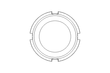 Slotted nut F DN40 1.4404 DIN11851