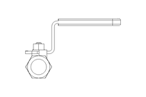 Ball valve 1/4" n100 1.4401