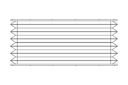 Square bellows L=810 LA= BA=