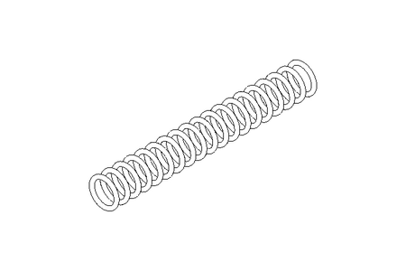 Mola de pressão D1=7,1 D2=5,5 L=48 22,2N