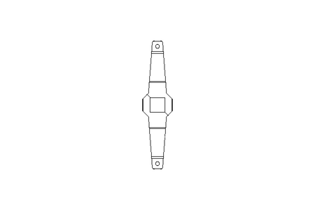 Zweifuß Stütze für Rohr 50x50