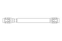 Universal joint shaft D=32 L1=450 L2=510