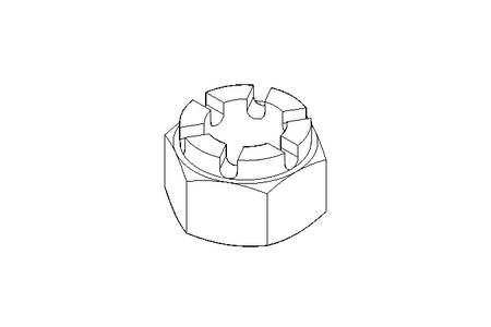 Kronenmutter M36x1,5 St-Zn DIN935