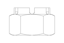 Porca castelo hexagonal M36x1,5 St-Zn