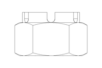 Kronenmutter M36x1,5 St-Zn DIN935