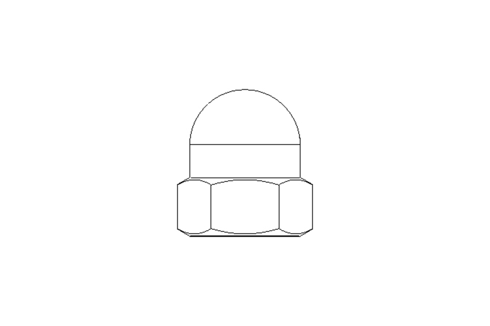 Hexagon cap nut M5 A2 DIN1587