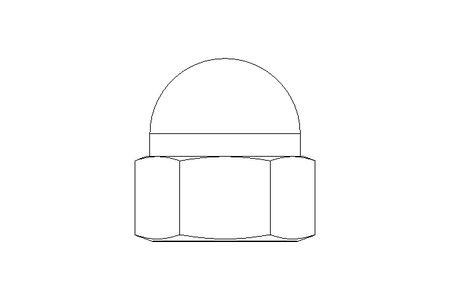 Tuerca hexagonal ciega M16 A2 DIN1587