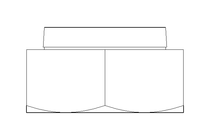 Serrated nut M16 St-Zn