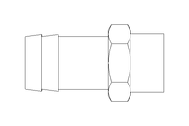 Schlauchtülle G 1/2" LW 19 Ms