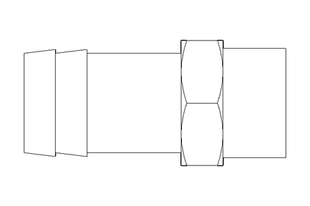 Schlauchtülle G 1/2" LW 19 Ms