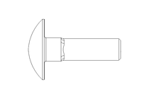 Round head screw M6x20 A2 DIN603