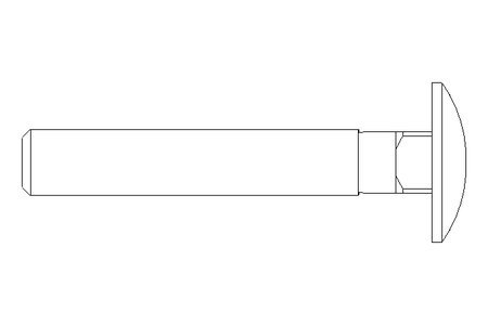 Round head screw M8x50 DIN603