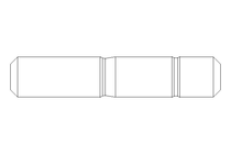 Goujon fileté M10x40 A2 DIN939