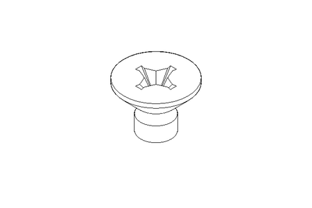 Tornillo avellanado M4x6 PA6 ISO7046