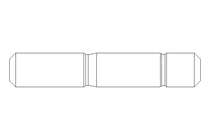 Stud bolt M10x45 A2 DIN939