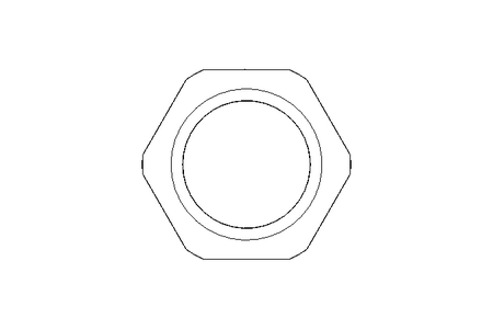 Hexagon lock nut M12 Ni-plated brass