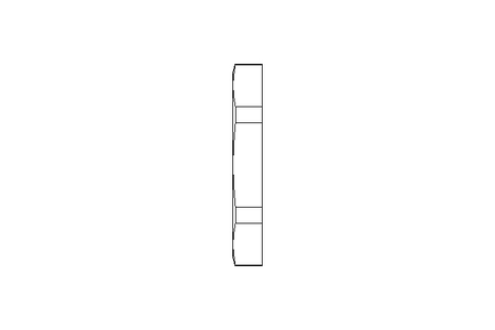 Hexagon lock nut M16 Ni-plated brass