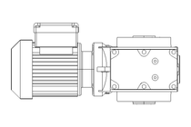 Worm gear motor 0.18kW 4.3 1/min