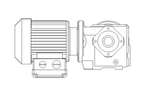 Schneckengetriebemotor 0,25kW 30 1/min