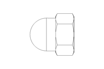 Hexagon cap nut M6 A4 DIN1587