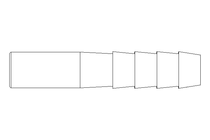 Schlauchnippel 1/4" A4