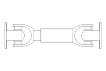 Universal joint shaft D=58 L1=215 L2=240