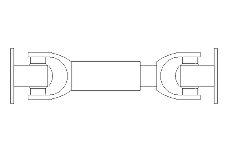 Universal joint shaft D=58 L1=215 L2=240