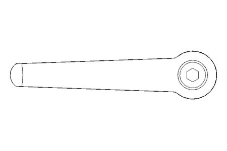 Klemmhebel M12x40 Außengewinde 1.4305