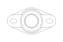 Flange bearing EFOM 30x55x65