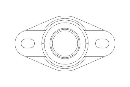 Flange bearing EFOM 30x55x65