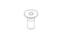 Countersunk head screw M10x25 A2 70