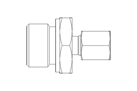 Rohrverschraubung L 6 G1/2" Niro ISO8434