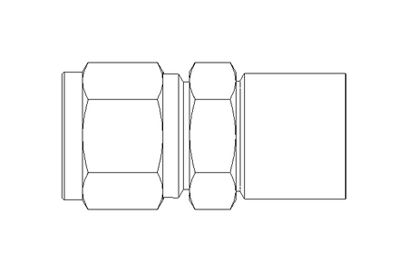 Conector roscado p/ tubos 12 R1/2" Niro